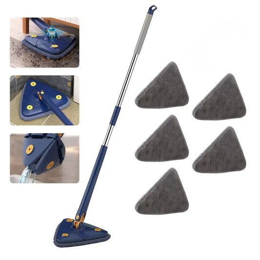 CornerFit Mop™ - A triangular mop that reaches every corner for busy moms