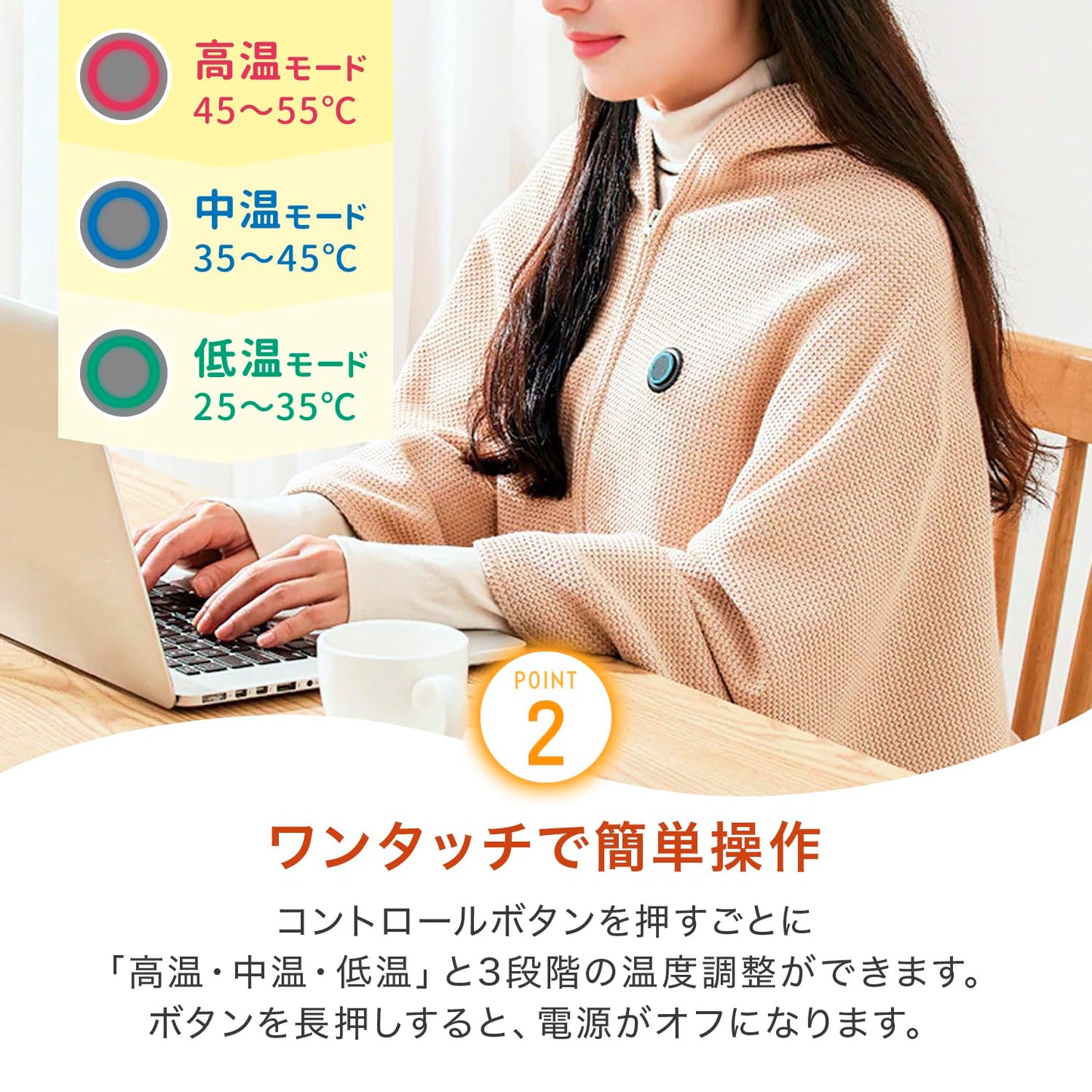 Kiru Blanket™ - どこでも着る電気毛布
